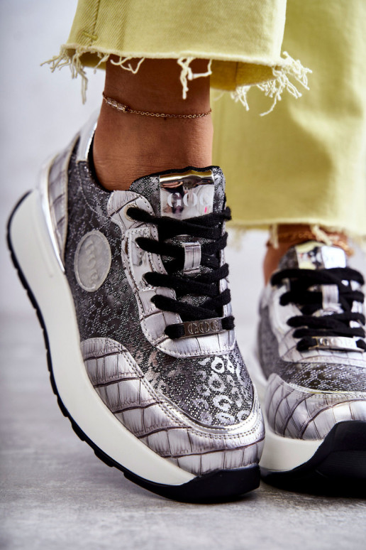 tenisky  GOE KK2N4083 stříbrné barvy  tenisky  GOE KK2N4083 stříbrné barvy