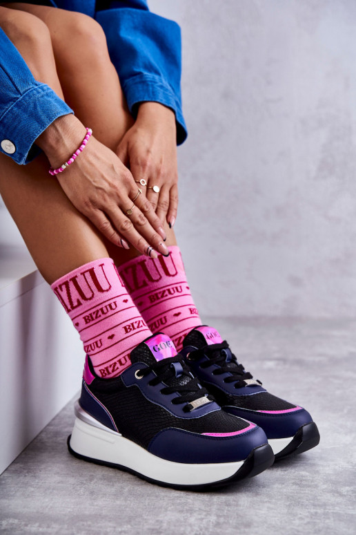 tenisky  GOE KK2N4081 Černé a-tmavě modrá  tenisky  GOE KK2N4081 Černé a-tmavě modrá