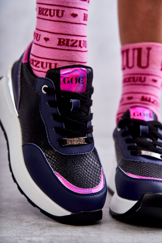 tenisky  GOE KK2N4081 Černé a-tmavě modrá  tenisky  GOE KK2N4081 Černé a-tmavě modrá