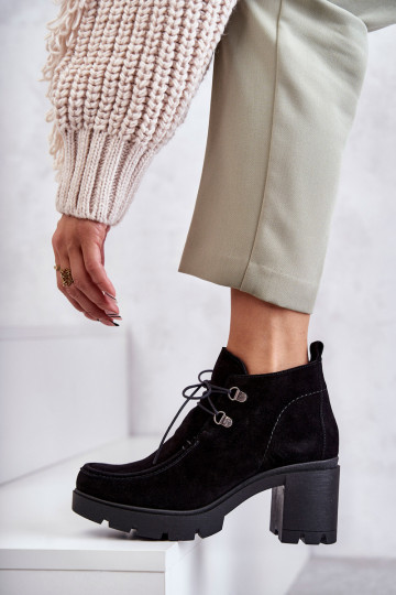  Semišové boty s popruhy Černé Lemar Marianne 2