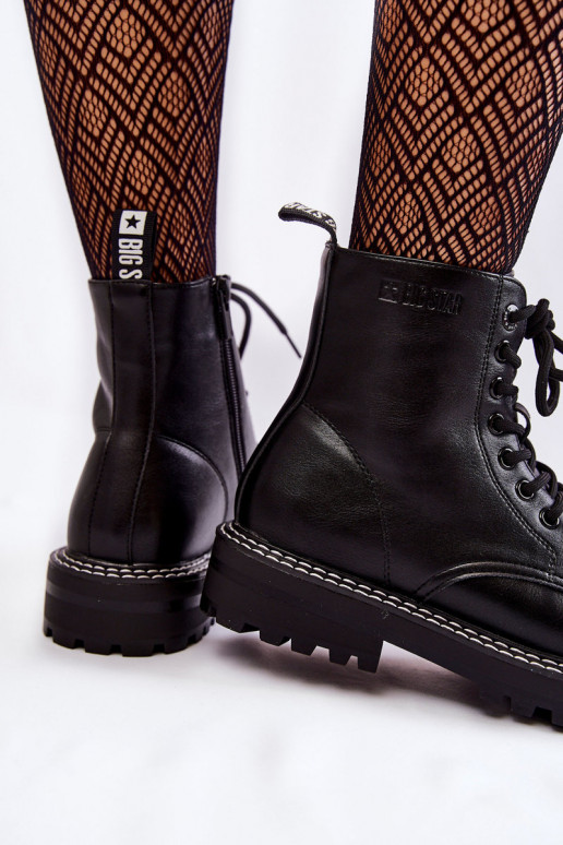 Dřeváky s platformou Big Star KK274538 Černé  Dřeváky s platformou Big Star KK274538 Černé