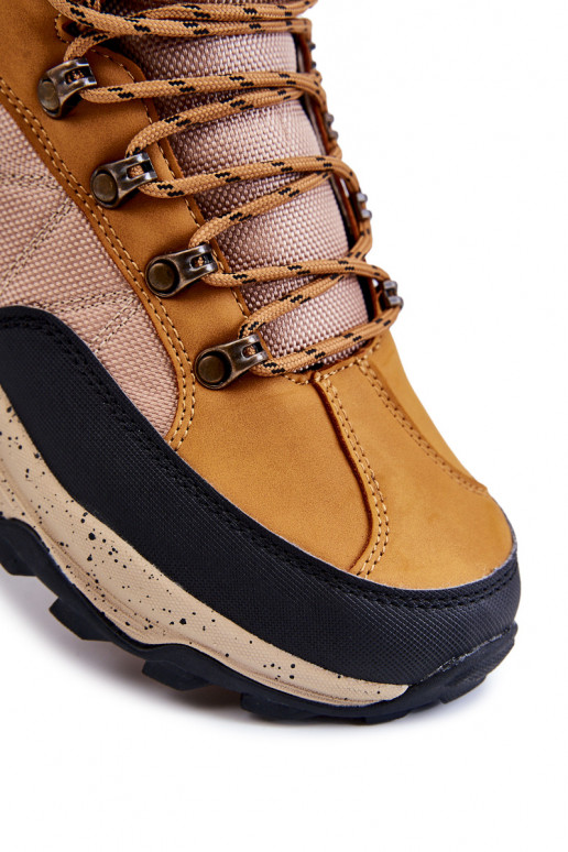 turistické boty zateplené Cross  KK1R4020C Camel  turistické boty zateplené Cross  KK1R4020C Camel