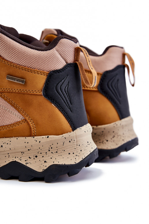 turistické boty zateplené Cross  KK1R4020C Camel  turistické boty zateplené Cross  KK1R4020C Camel
