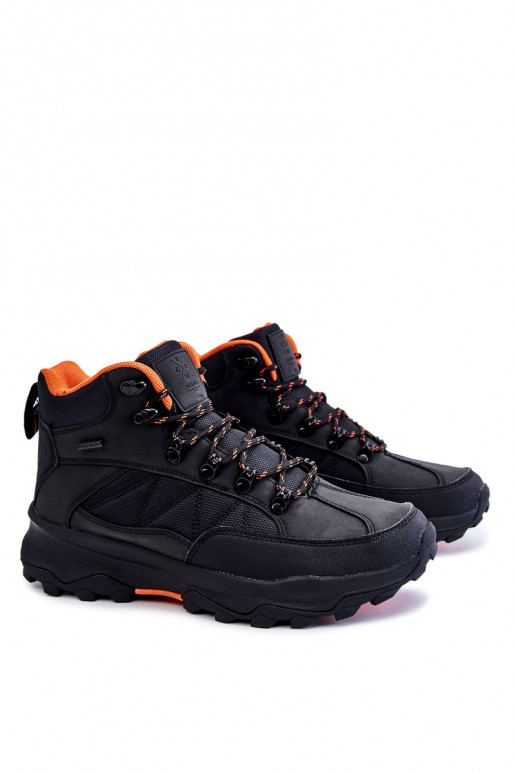 turistické boty zateplené Cross  KK1R4018C Černé  turistické boty zateplené Cross  KK1R4018C Černé