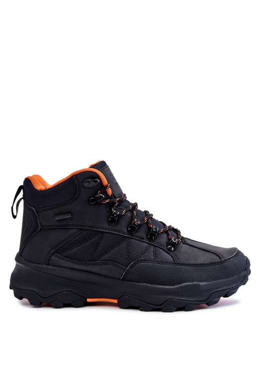 turistické boty zateplené Cross  KK1R4018C Černé  turistické boty zateplené Cross  KK1R4018C Černé