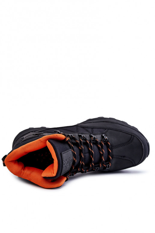 turistické boty zateplené Cross  KK1R4018C Černé  turistické boty zateplené Cross  KK1R4018C Černé