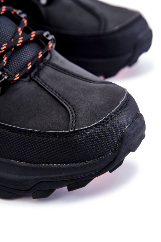 turistické boty zateplené Cross  KK1R4018C Černé  turistické boty zateplené Cross  KK1R4018C Černé