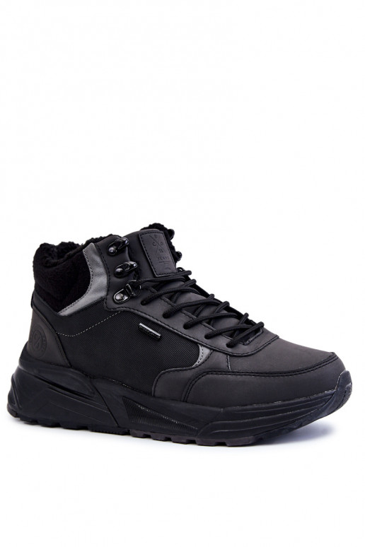 Zateplené turistické boty Cross  KK1R4031C Černé  Zateplené turistické boty Cross  KK1R4031C Černé