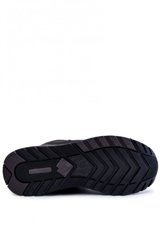 Zateplené turistické boty Cross  KK1R4031C Černé  Zateplené turistické boty Cross  KK1R4031C Černé