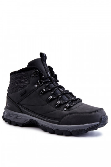 zateplené Dřeváky turistické boty Cross  KK1R4022C Černé