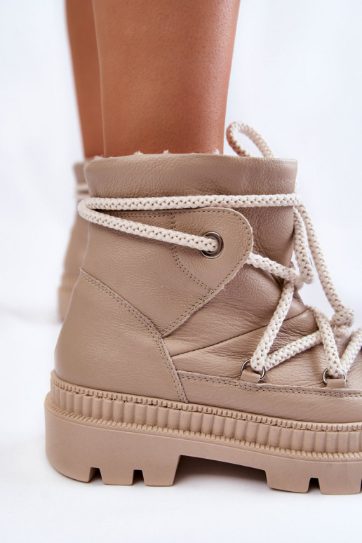 Dřeváky Sněhule béžové Kallen   Dřeváky Sněhule béžové Kallen