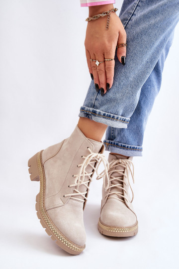 Dřeváky s širokými podpatky  Shoes 3285 slonová kost 2