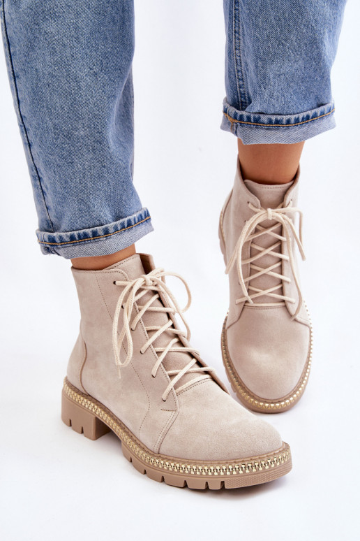 Dřeváky s širokými podpatky  Shoes 3285 slonová kost Dřeváky s širokými podpatky  Shoes 3285 slonová kost