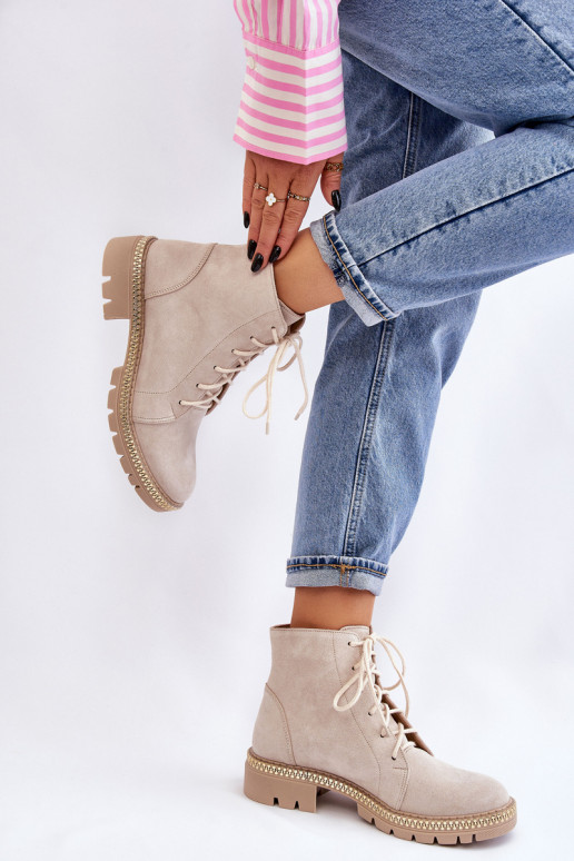 Dřeváky s širokými podpatky  Shoes 3285 slonová kost Dřeváky s širokými podpatky  Shoes 3285 slonová kost