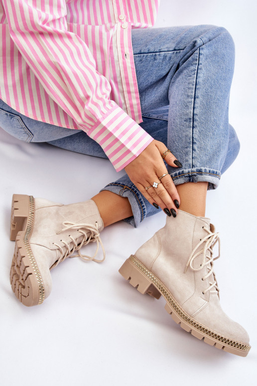 Dřeváky s širokými podpatky  Shoes 3285 slonová kost Dřeváky s širokými podpatky  Shoes 3285 slonová kost