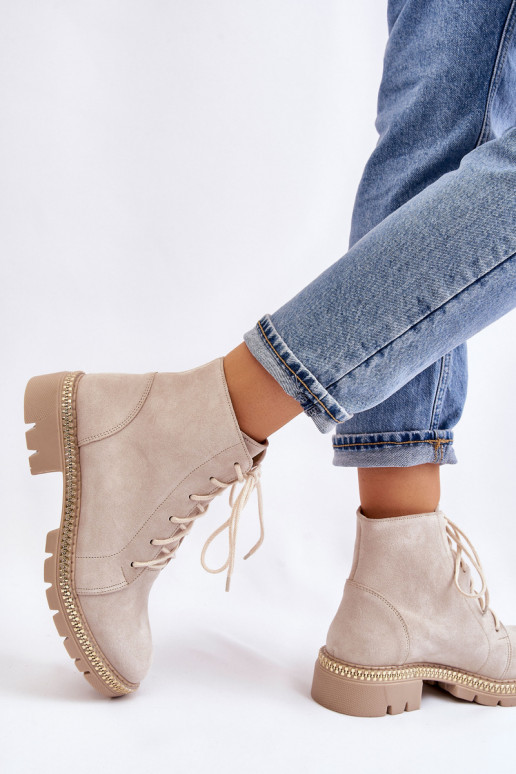 Dřeváky s širokými podpatky  Shoes 3285 slonová kost Dřeváky s širokými podpatky  Shoes 3285 slonová kost