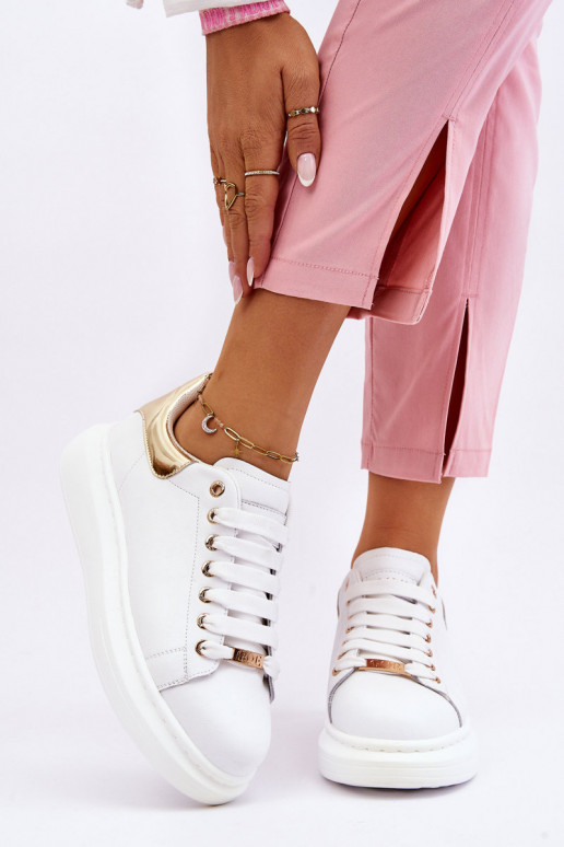 tenisky GOE LL2N4011 Bílá-zlaté barvy  tenisky GOE LL2N4011 Bílá-zlaté barvy