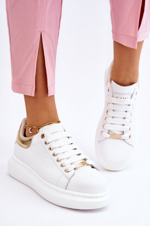 tenisky GOE LL2N4011 Bílá-zlaté barvy  tenisky GOE LL2N4011 Bílá-zlaté barvy