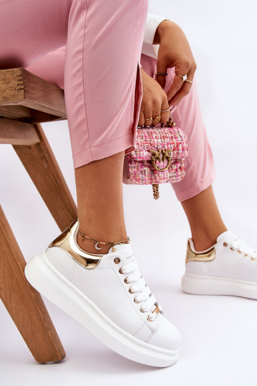 tenisky GOE LL2N4011 Bílá-zlaté barvy  tenisky GOE LL2N4011 Bílá-zlaté barvy