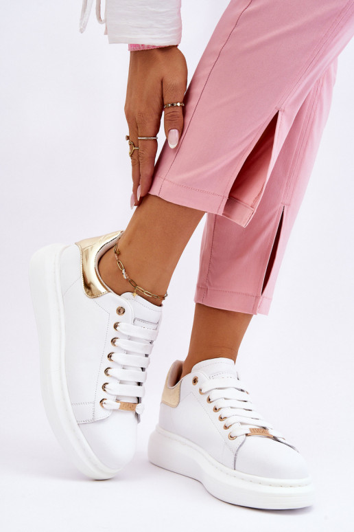 tenisky GOE LL2N4011 Bílá-zlaté barvy  tenisky GOE LL2N4011 Bílá-zlaté barvy