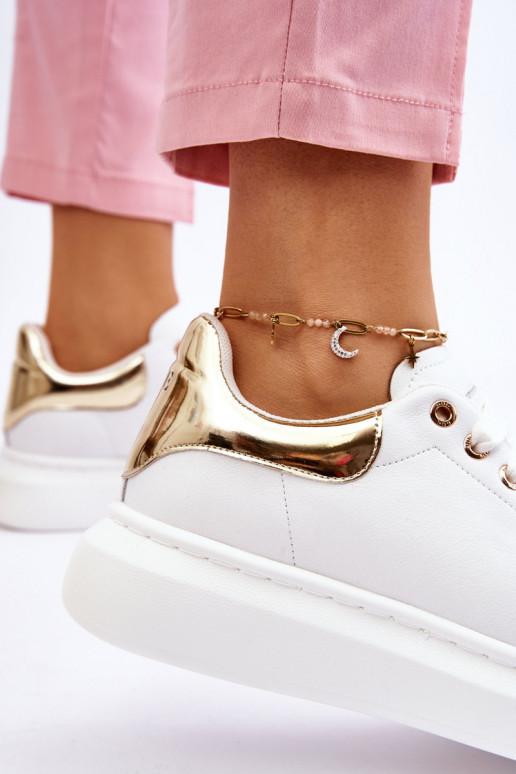 tenisky GOE LL2N4011 Bílá-zlaté barvy  tenisky GOE LL2N4011 Bílá-zlaté barvy