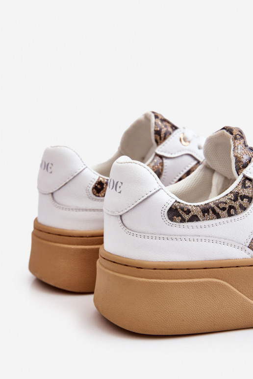 Pohodlné tenisky GOE LL2N4052 Bílá-béžové  Pohodlné tenisky GOE LL2N4052 Bílá-béžové