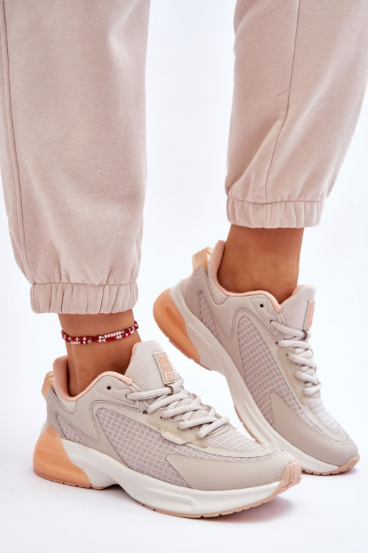 Pohodlné tenisky Memory Foam System Big Star LL274336 béžové Pohodlné tenisky Memory Foam System Big Star LL274336 béžové