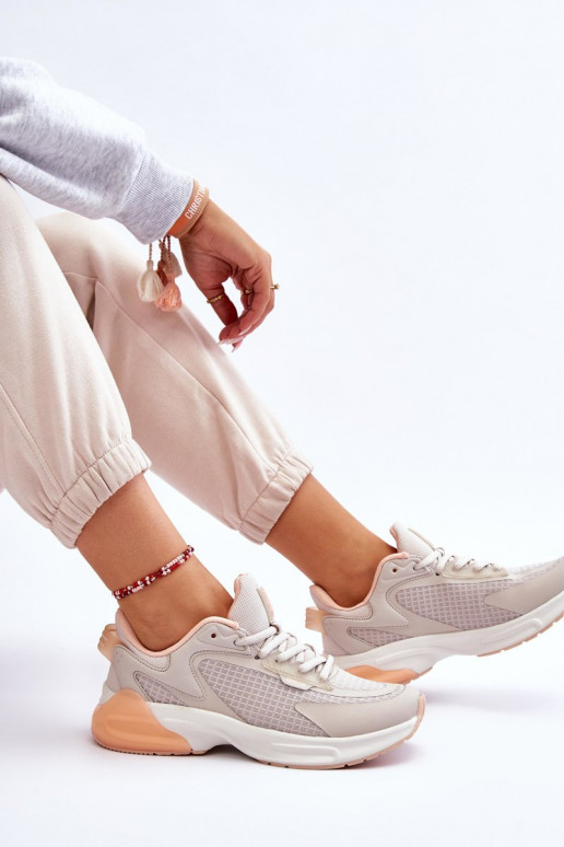 Pohodlné tenisky Memory Foam System Big Star LL274336 béžové Pohodlné tenisky Memory Foam System Big Star LL274336 béžové