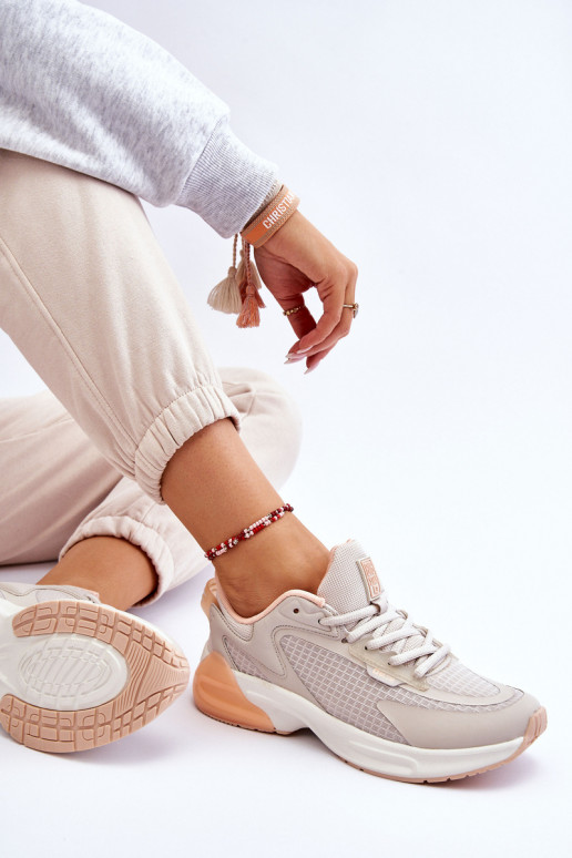 Pohodlné tenisky Memory Foam System Big Star LL274336 béžové Pohodlné tenisky Memory Foam System Big Star LL274336 béžové