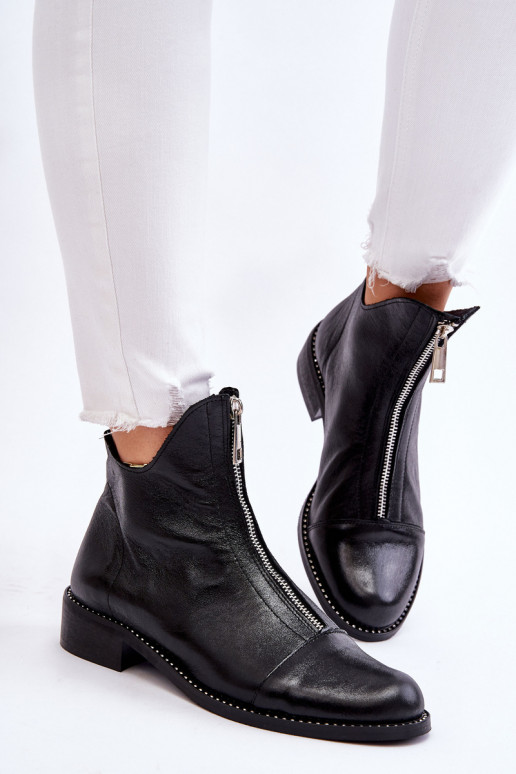 Dřeváky se zipy Nicole 2785/037 Černé Dřeváky se zipy Nicole 2785/037 Černé