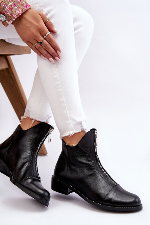 Dřeváky se zipy Nicole 2785/037 Černé Dřeváky se zipy Nicole 2785/037 Černé