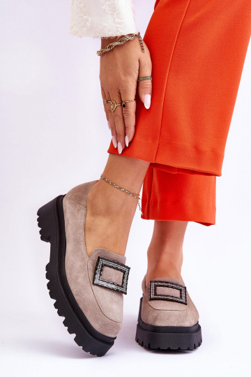 Semišové mokasíny béžové Agathe 2