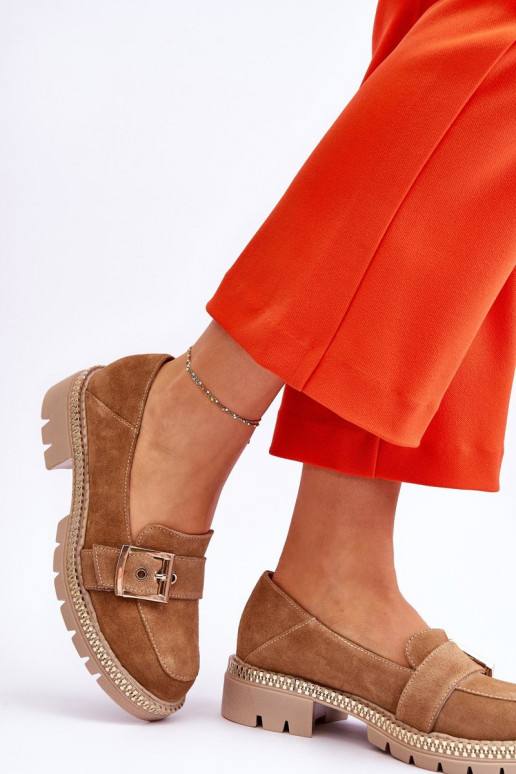 Semišové mokasíny béžové Eloisa  Semišové mokasíny béžové Eloisa