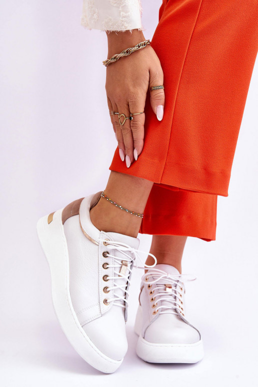 tenisky s platformou bílé Caressa   tenisky s platformou bílé Caressa