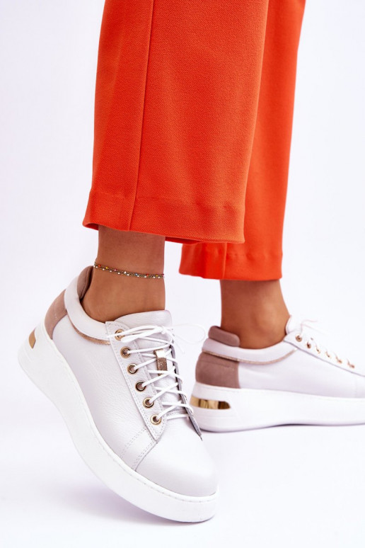 tenisky s platformou bílé Caressa   tenisky s platformou bílé Caressa