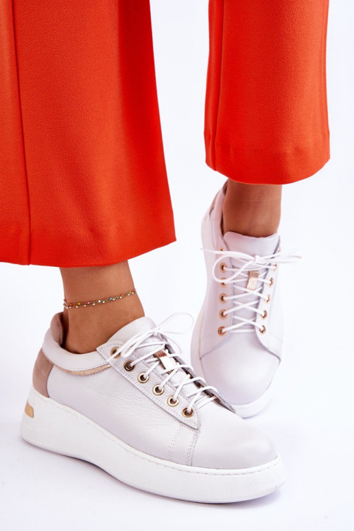 tenisky s platformou bílé Caressa   tenisky s platformou bílé Caressa