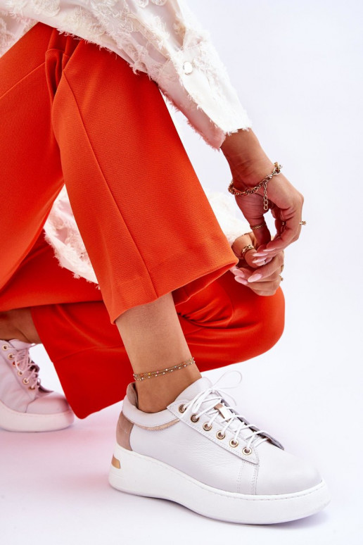 tenisky s platformou bílé Caressa   tenisky s platformou bílé Caressa