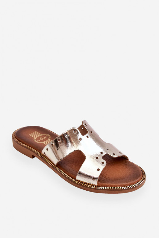 Zazoo 40326  Pantofle  zlaté barvy