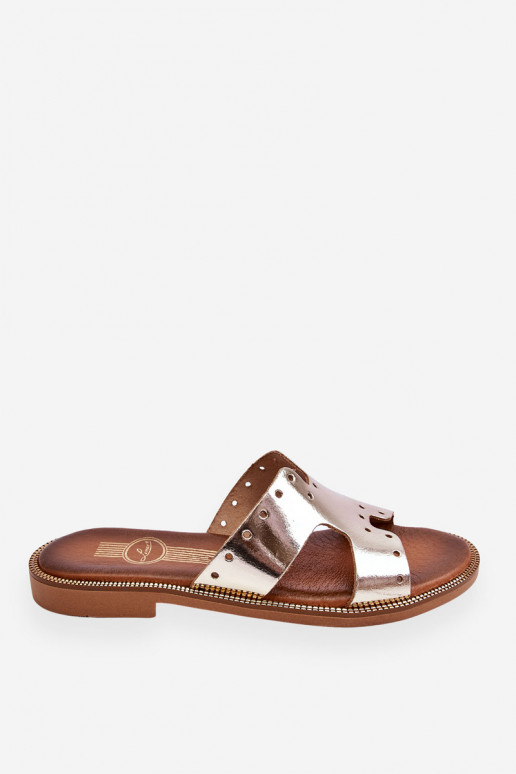 Zazoo 40326  Pantofle  zlaté barvy