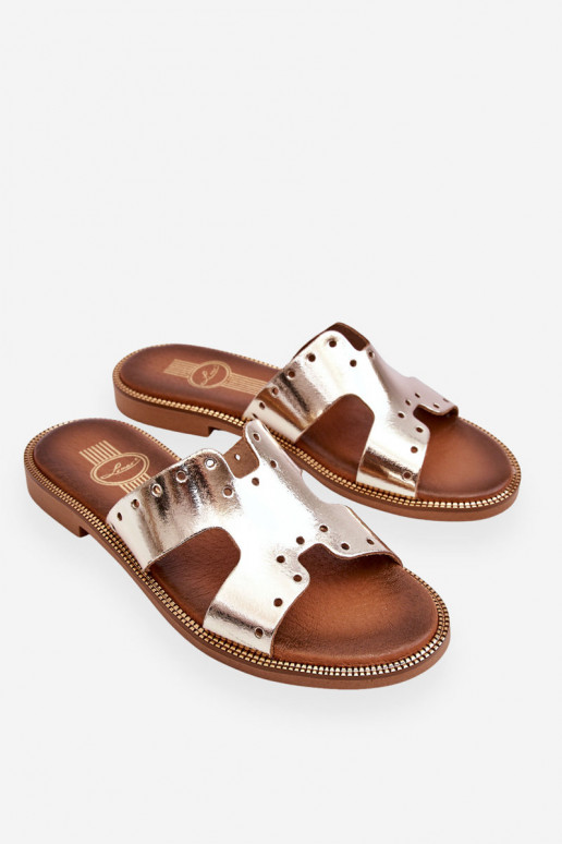 Zazoo 40326  Pantofle  zlaté barvy