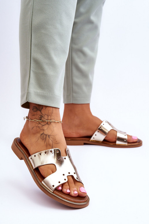 Zazoo 40326  Pantofle  zlaté barvy