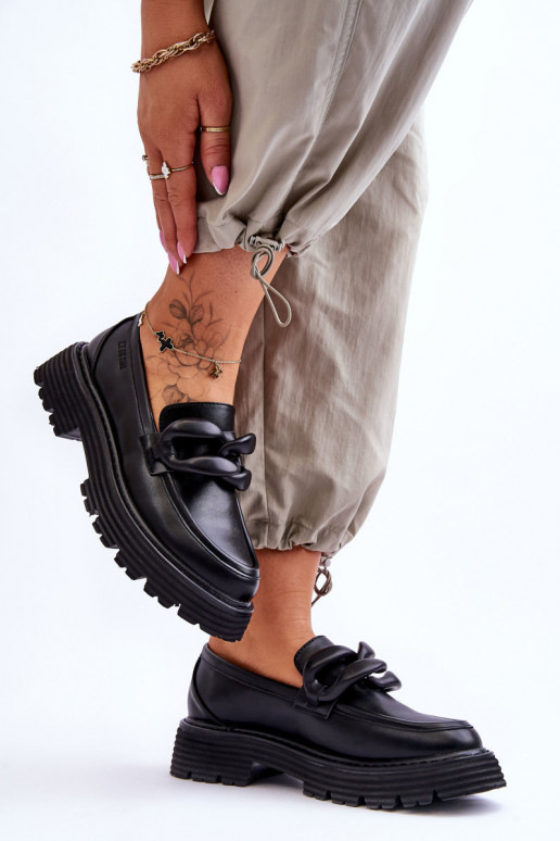 mokasíny boty Big Star LL274580 Černé  mokasíny boty Big Star LL274580 Černé