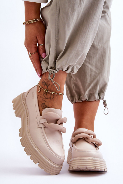 mokasíny boty Big Star LL274581 béžové  mokasíny boty Big Star LL274581 béžové