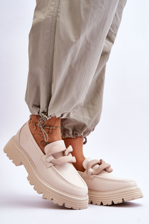 mokasíny boty Big Star LL274581 béžové  mokasíny boty Big Star LL274581 béžové