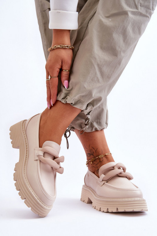 mokasíny boty Big Star LL274581 béžové  mokasíny boty Big Star LL274581 béžové