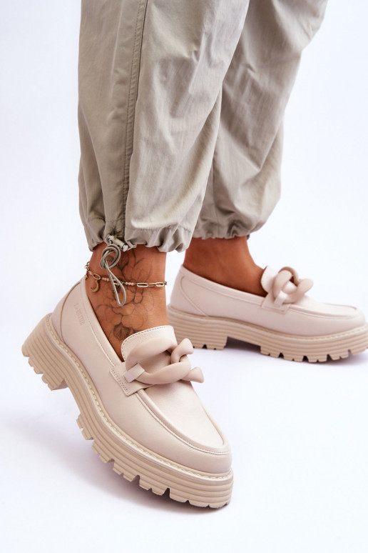 mokasíny boty Big Star LL274581 béžové  mokasíny boty Big Star LL274581 béžové