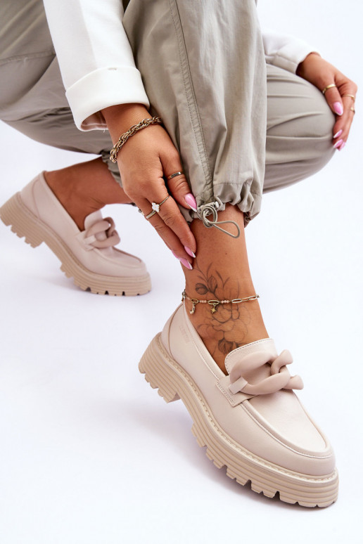 mokasíny boty Big Star LL274581 béžové  mokasíny boty Big Star LL274581 béžové