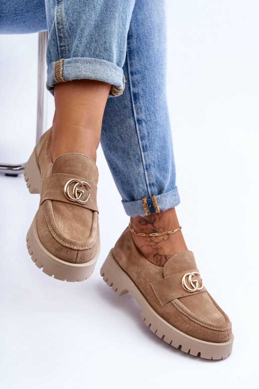  boty ze semiše s ornamenty béžové Rosefalls