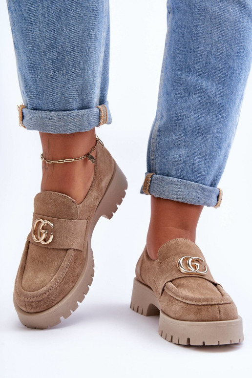  boty ze semiše s ornamenty béžové Rosefalls