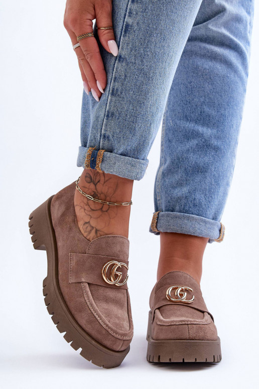  boty ze semiše s ornamenty béžové Rosefalls